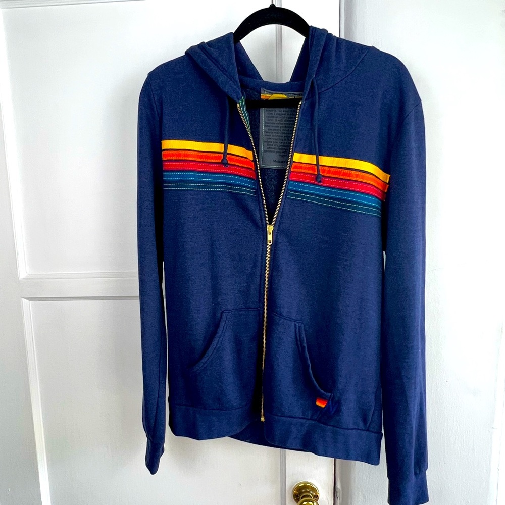 Aviator Nation blue 5k tripe hoodie - NEVER WORN